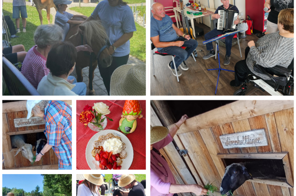 Bildcollage von Veranstaltungen des Theresianum im Juni 2025